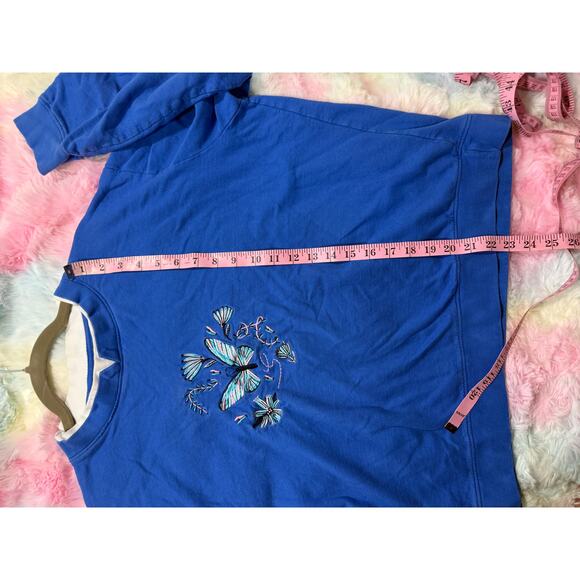 Vintage Gold Coast Embroidered Butterfly Sweatshirt XXL EUC - Picture 8 of 9